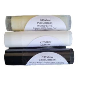 CJTallow Lip Balm Set Made With Organic Pasture Raised British Tallow