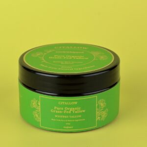 Whipped 100% pure organic grass-fed British tallow skin moisturiser, providing natural hydration and nourishment.