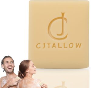 CJTALLOW Pure Organic Grass-Fed British Tallow Soap — handcrafted unscented cold-process soap bar, cream to off-white colour, handmade in small batches in the UK