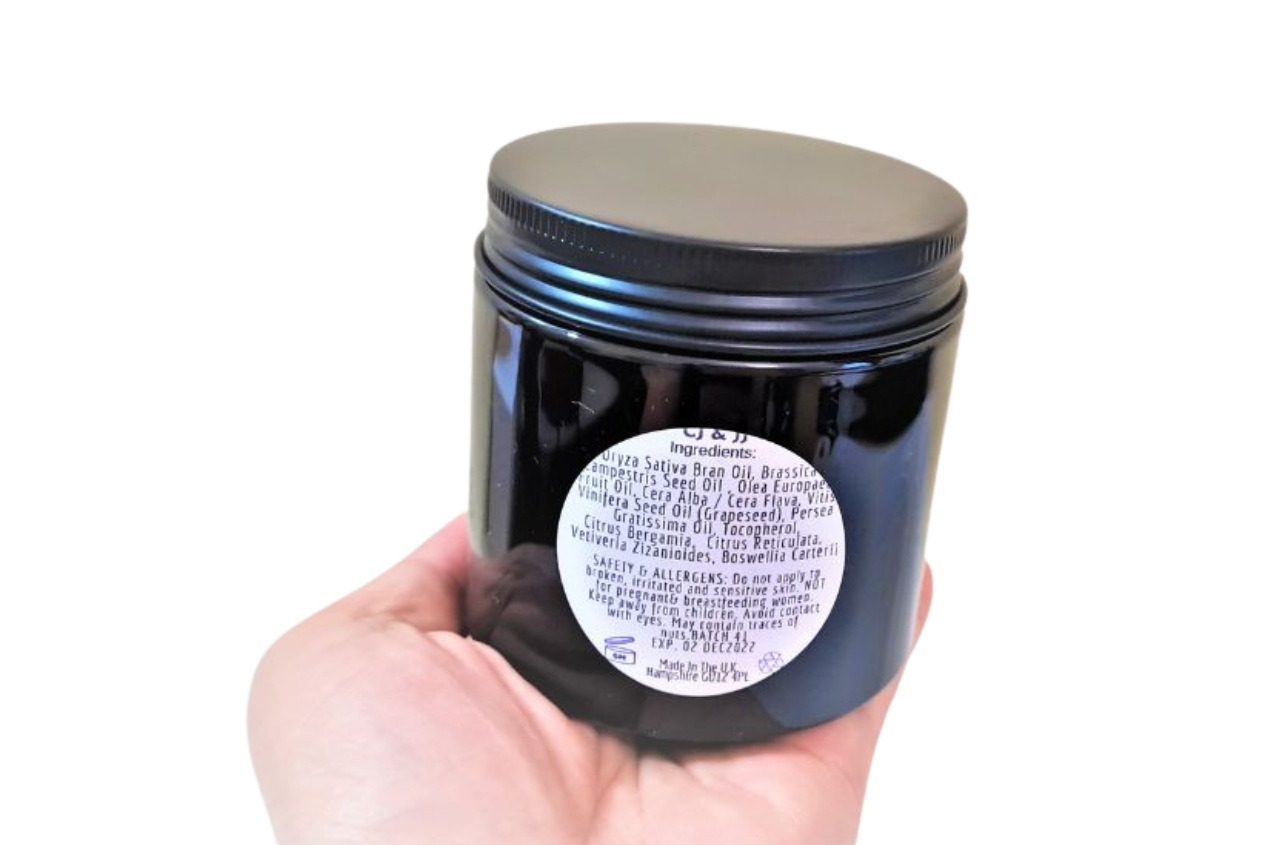 Whipped organic grass-fed British tallow with a baby powder scent, perfect for gentle, natural skin nourishment by CJTALLOW