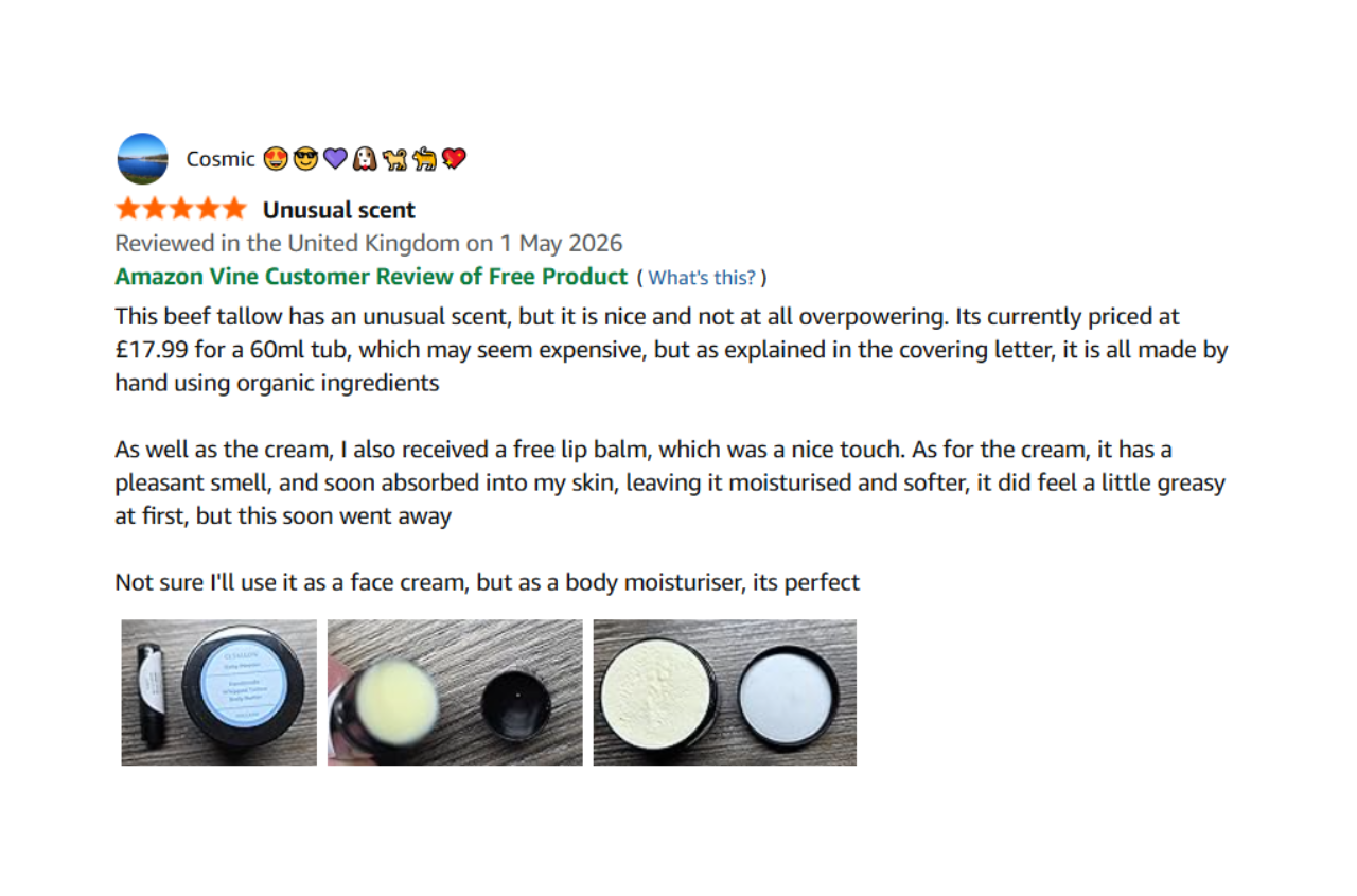 CJtallow Baby Powder Scented Whipped Organic Grass-Fed British Tallow - Image 12