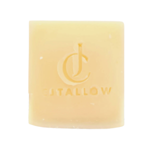 CJTALLOW Pure Organic Grass-Fed British Tallow Soap — handcrafted unscented cold-process soap bar, cream to off-white colour, handmade in small batches in the UK