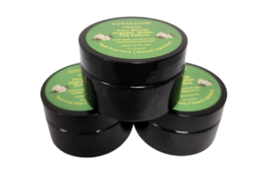 CJTALLOW Pure Organic Grass-Fed Whipped Tallow Body Butter scented with vanilla essential oil — natural water-free moisturiser in a glass jar with creamy texture, handcrafted in small batches