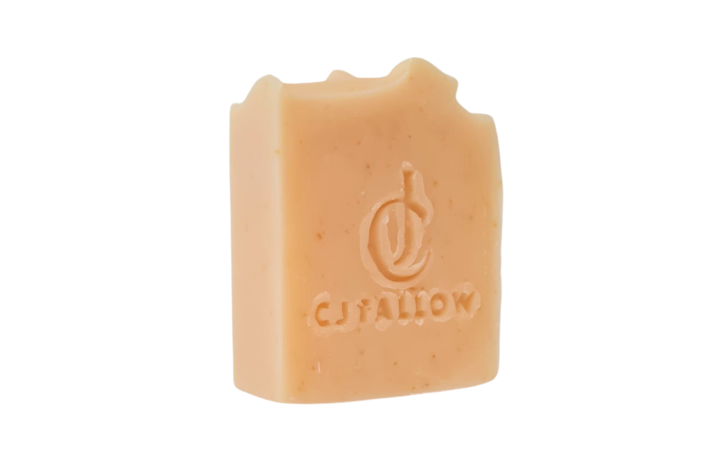 Handcrafted CJTallow Tallow Goat's Milk & Oats Soap made with grass-fed tallow, goat's milk, finely ground oats, coconut oil, and castor oil.