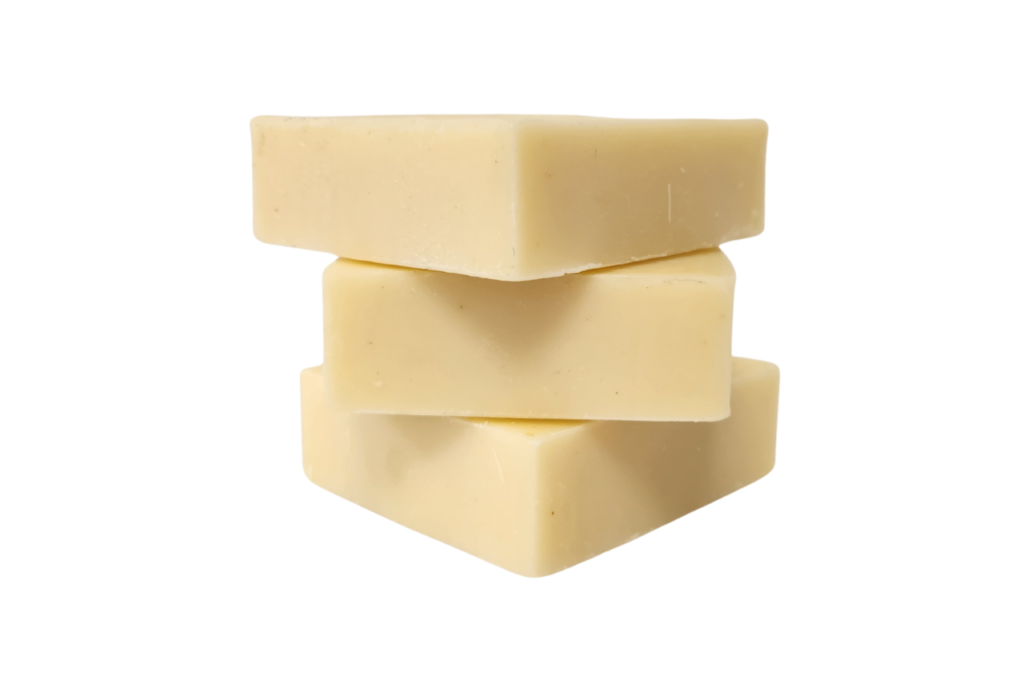 Handmade Calendula Soap made with grass-fed British tallow, calendula-infused olive oil, coconut oil, castor oil and lavender essential oil.