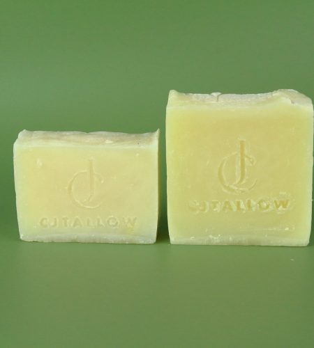 Unscented pure organic grass-fed British tallow soap by CJTALLOW, providing gentle moisturising and natural skin care.